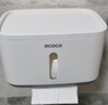 ecoco双层卫生间纸巾盒免打孔厕纸盒卫生纸置物架纸巾盒架洗手间卷纸架 【单层长款】北欧灰 实拍图