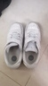 361°儿童四季板鞋男女童(3-12岁)百搭魔术贴滑板鞋小白鞋 银35 实拍图