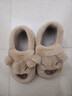 卡皮巴拉冬季儿童包跟棉鞋保暖居家毛毛EVA底防滑中小童宝宝棉拖 升级版环保材质浅咖色 12 36/37码（适合35/36脚穿） 实拍图