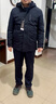 罗蒙（ROMON）棉服男士冬季潮流商务棉衣保暖棉袄外套中老年爸爸装MF78藏青2XL 实拍图