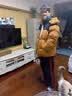 黑冰户外鹅绒700蓬防风防水厚款活帽拼色男女款羽绒服FAF8536 男款-黑棕 XL 实拍图