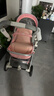 逗逗熊高景观婴儿推车两用避震轻便儿童车推车可折叠宝宝可坐可躺BB车 旗舰藕粉+全功能+单手收+橡胶轮 实拍图