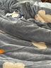 雅鹿 牛奶绒被套单件双面绒珊瑚绒被罩冬季 加厚保暖加绒被芯套 绅士灰NS 【被套单件】 150cm*200cm 实拍图