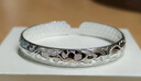顺庆银楼 银手镯繁花似锦40克镯子女款足银开口银饰品加厚 送长辈元旦礼品 B42新款繁花似锦40克±1克配证书 实拍图