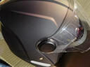 凤凰（Phoenix）新国标电动车头盔双镜片3/4半盔哑黑 男女四季通用电瓶车头盔冬季保暖骑行安全帽 实拍图