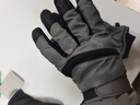 目丸保暖手套男女户外冬天骑行防寒风加绒厚触屏女防水冬季棉滑雪手套 9#深灰色 深度暖手套-男款 实拍图