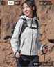 思凯乐（SCALER）户外软壳衣男女防风保暖弹力夹克运动休闲连帽外套 【女款】砾石灰丨华夫格蓄暖 XL 实拍图