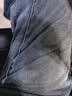 Homlean美式复古牛仔裤男秋季直筒阔腿极简设计宽松长裤子HS23怀旧黄L 实拍图