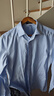 杉杉【DP免烫】长袖衬衫男士蓝色秋季商务休闲纯棉衬衣 蓝色小格 40  实拍图