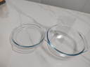 格娜斯双耳透明耐热玻璃碗大号带盖微波炉专用碗汤碗面碗沙拉碗餐具1.5L 实拍图