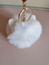 仿獭兔毛小柿子可爱书包包挂件毛绒球玩偶公仔汽车钥匙扣挂饰礼物 1个装【猫猫球钥匙扣】 1个装 实拍图
