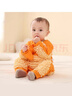 UKUHPK春夏婴儿拖把爬行服宝宝拖地爬爬服连体衣服擦地板防脏罩衣春秋款 黄色【包手包脚】秋冬厚款 90cm 适合20-25斤 实拍图