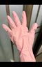 塞莫诗一次性丁腈手套加长款加厚型 防油防水耐污 30只/包 粉色 大号 实拍图
