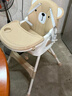 巧乐熊宝宝餐椅可折叠0-6岁婴幼儿童成长吃饭餐桌椅防侧翻多功能学坐椅 可折叠】黄油小熊【万向轮+坐垫+双餐盘+置物篮】 实拍图