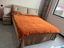 京东京造 220g牛奶绒四件套 A类秋冬加厚高克重法兰绒保暖双人床单枕套被套 1.8米床 焦糖Milky 实拍图