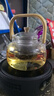 茶沿煮茶壶单壶玻璃烧水壶耐高温提梁壶明火泡茶水分离围炉养生花茶具 实拍图