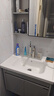 欧帝奴（OUDINU） 太空铝浴室柜组合智能洗脸洗手盆柜组合洗漱台陶瓷一体盆带镜柜 轻奢灰60cm-陶瓷一体盆 实拍图