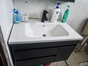 皇生金智能浴室柜陶瓷一体盆洗脸盆柜卫生间卫浴洗漱台简约洗手盆柜组合 轻奢灰+智能镜柜半+陶瓷盆 80cm 实拍图