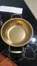 【韩剧同款】加厚不锈钢干锅海鲜锅火锅金色平底浅锅双耳锅泡面锅 迷你款17cm【金色】双柄汤锅 实拍图