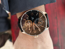 上海牌手表男自动机械表 星期日历夜光国表时尚多功能飞轮男表礼物924 星辰版-【黑盘】 日月轮转 昼夜显示 实拍图