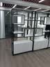喆威屏风隔断柜办公室展示架现代简约置物架工业风装饰架书架 80长30深200高 浅胡桃+黑架 送货上门 实拍图