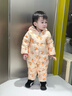 英氏（YEEHOO）儿童羽绒服秋冬加厚保暖婴儿羽绒服连帽连体衣超韧绒 网格小狗 90 建议1-2岁 实拍图