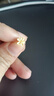 六福珠宝足金栀子花黄金耳钉耳饰送礼 计价 G01G0027DS 1.04克(含工费100元) 配硅胶耳堵 实拍图
