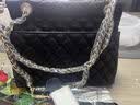 HR赫莲娜女包轻奢高级感大容量女包菱格链条包托特包经典单肩斜挎包 黑色 实拍图