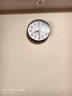 康巴丝（Compas）挂钟 创意简约钟表客厅石英钟表挂墙时钟 c2855 咖木色 26cm直径 实拍图