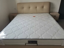 全友家居奶油风头层牛皮床头软包卧室2米×2.2米茉伊真皮高脚双人大床 实拍图
