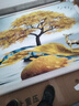 诗六艺家饰客厅装饰画现代简约大气晶瓷墙壁壁画轻奢高级感沙发背景墙挂画 发财有鹿（铝合金外框） 左右60*80中间120*80cm 镶钻画 实拍图