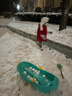 梦多福 滑雪板 滑雪车 滑草板滑沙板儿童滑雪板雪爬犁雪橇车冰车滑冰车 亲子款100cm【适合亲子或两个10岁以下儿童】 滑雪装备 实拍图