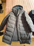 京东京造羽绒服男鸭绒加厚防寒工装面包服防泼水冬季外套中长款 灰色 L 实拍图