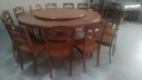 慕凰风语实木餐桌中式大圆桌餐桌家用火锅桌餐桌椅组合酒店饭桌餐厅家具 2米一桌+14椅配转盘 实拍图