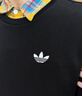 adidas经典时尚宽松抓绒圆领卫衣套头衫男女秋季阿迪达斯三叶草 黑色 2XL 实拍图