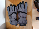 目丸保暖手套男女户外冬天骑行防寒风加绒厚触屏女防水冬季棉滑雪手套 9#深灰色 深度暖手套-男款 实拍图
