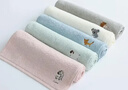 金号A类儿童毛巾纯棉100%洗脸女士小毛巾洗脸帕双层无捻提缎4条 实拍图
