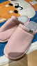 回力日系柔软情侣棉拖秋冬家居室内保暖棉鞋女款HL0006粉色40-41码 实拍图