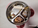 COOKSS儿童餐盘316不锈钢分格婴儿餐具辅食碗宝宝吸盘注水保温碗叉勺粉 实拍图