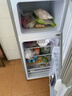志高（CHIGO）小冰箱迷你小型家用冷藏冷冻两用宿舍出租房用双门办公室电冰箱节能省电 【一级能效】128L银色【三天约一度电】 实拍图