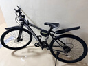 EG7山地自行车成人学生变速越野单车双减震赛车26寸青少年男女 辐条【加厚防滑轮-更安全】黑白 26寸21速【适合：160-180CM】 实拍图