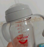 爱得利（evorie）奶瓶 宽口径婴儿奶瓶双手柄带重力球Tritan奶瓶240ml 粉(6个月+) 实拍图