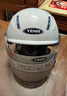 野马（YEMA）3C认证359S电动摩托车头盔男女秋冬季轻便式半盔电瓶车安全帽 四季通用 陶瓷白彩带花配透明长镜 实拍图