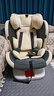 Heekin德国 儿童安全座椅汽车用0-4-12岁婴儿宝宝360度旋转ISOFIX硬接口 尊享灰(遮阳棚+上拉带+侧保护) 实拍图