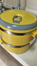 【带饭必备】饭盒带盖上班族保温密封饭盒不锈钢大容量学生便当盒 明黄色2层 实拍图