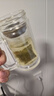 富光双层玻璃杯商务泡茶杯子 大容量男女耐热办公水杯带把黑色320ml 实拍图