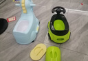 小哈伦儿童马桶宝宝坐便器婴幼儿尿盆小孩小便器万向轮刹车轮小马天空蓝 实拍图