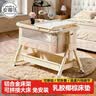 安蒂乐婴儿床多功能可折叠可拼接0-3岁宝宝摇摇床带尿布台儿童床 莫兰迪白【4.8CM乳胶椰棕垫+蚊帐尿布台+床铃】 多功能婴儿床宝宝摇摇床拼接大床 实拍图