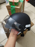 青霄 安全头盔 标准款 新国标 3C认证 抗冲击包裹式防护 电男动女四季车骑通用 黑色透明镜片 实拍图