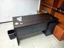 办公桌老板桌办公室桌简约现代员工位单人台式电脑桌子书桌 140*60奢野黑胡桃色+32桌厚 晒单实拍图